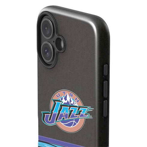 NBA Utah Jazz Retro Palms iPhone 16 Impact Case